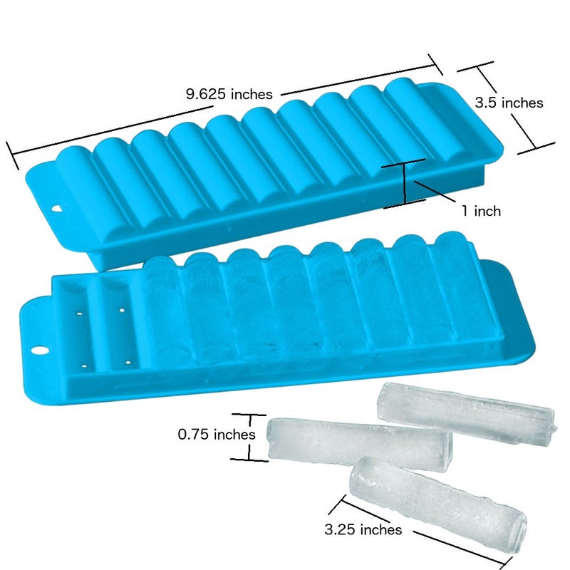 Good Old Values 4 Plastic Ice Tube Making Trays for Water Bottles - 2pc Sets - Image 3